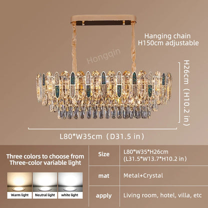 Ceiling for Dining Room Modern Led Crystal Chandelier Ceiling Hanging Lamp for Living Room Villa Loft Pendant Lighting |...