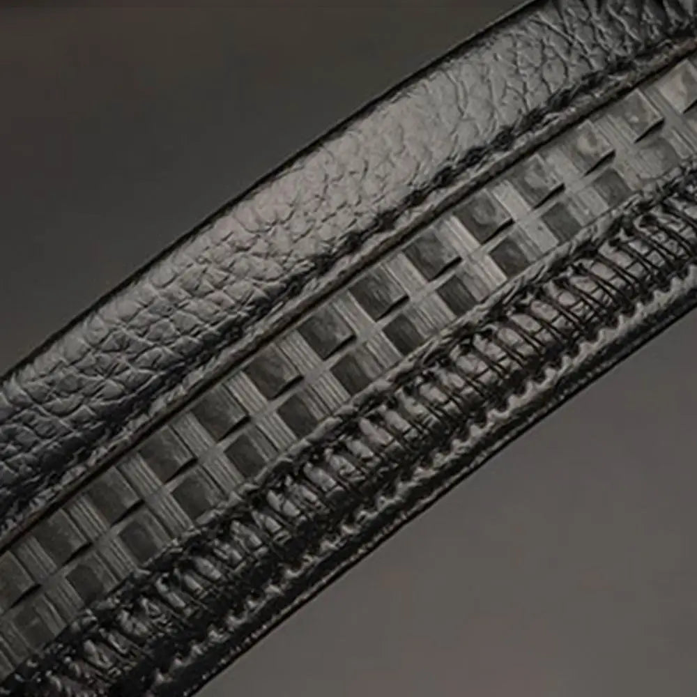 Men Business Time To Run Belt Man Automatic Buckle Leather Belt Golden Waist Buckle Males Luxury Belt Rhinestone...