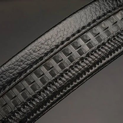 Men Business Time To Run Belt Man Automatic Buckle Leather Belt Golden Waist Buckle Males Luxury Belt Rhinestone...