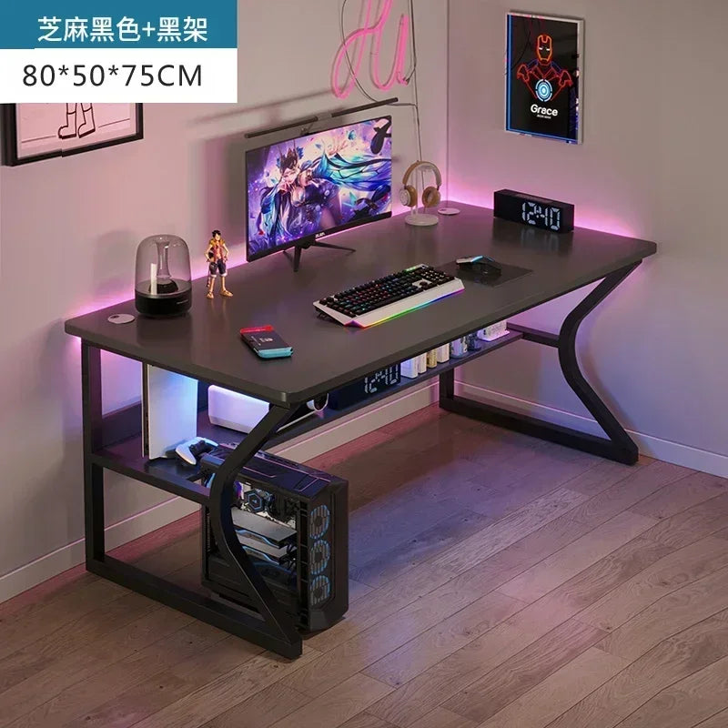 Simple Desktop Computer Desks Home Bedroom Workbench Gaming Tables Office Furniture Student Study Writing Desk and Chair Set E C