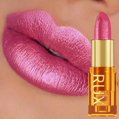 16 Colors 1PC Metallic Lipstick Long Lasting Glitter Pink Red Lip Glaze High Pigment Lip Tint Korean Makeup Shiny Lip Gloss