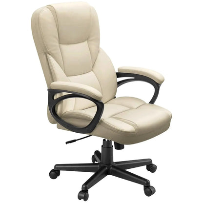 Office Executive Chair High Back Adjustable Managerial Home Desk Chair, Swivel Computer PU Leather Chair with,...