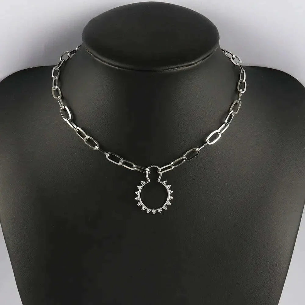 316L Stainless Steel Necklace For Women Choker Necklace Heart Clavicle Chain Necklaces Charm Heart Pendant Necklace Jewelry Gift