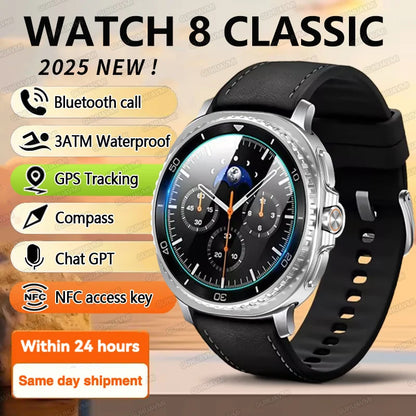 Watch 8 Ultra Classic GPS SmartWatch Compass NFC Men AMOLED Call Chat GPT Watches 3ATM Waterproof Sports Fitness Ms. Smartwatch