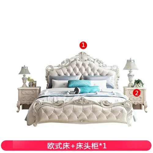 Princess Modern Designer Bedroom Set Double High End Bedding Luxury Bedroom Set Girl Design Letti E Mobili Nordic Furniture - Kimlud