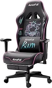 AutoFull C3 Gaming Chair, Ergonomic Wingless Cushion Computer Chair,PU Leather Racing Style Office Chair with Lumbar Support Pil - Kimlud