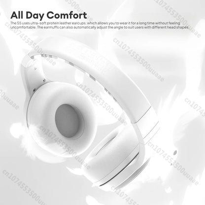 Zombie Cat S5 Bluetooth Headphone Touch Control Wireless Earphones ENC Noise Canceling Foldable Over Ear Headset Dual Connection