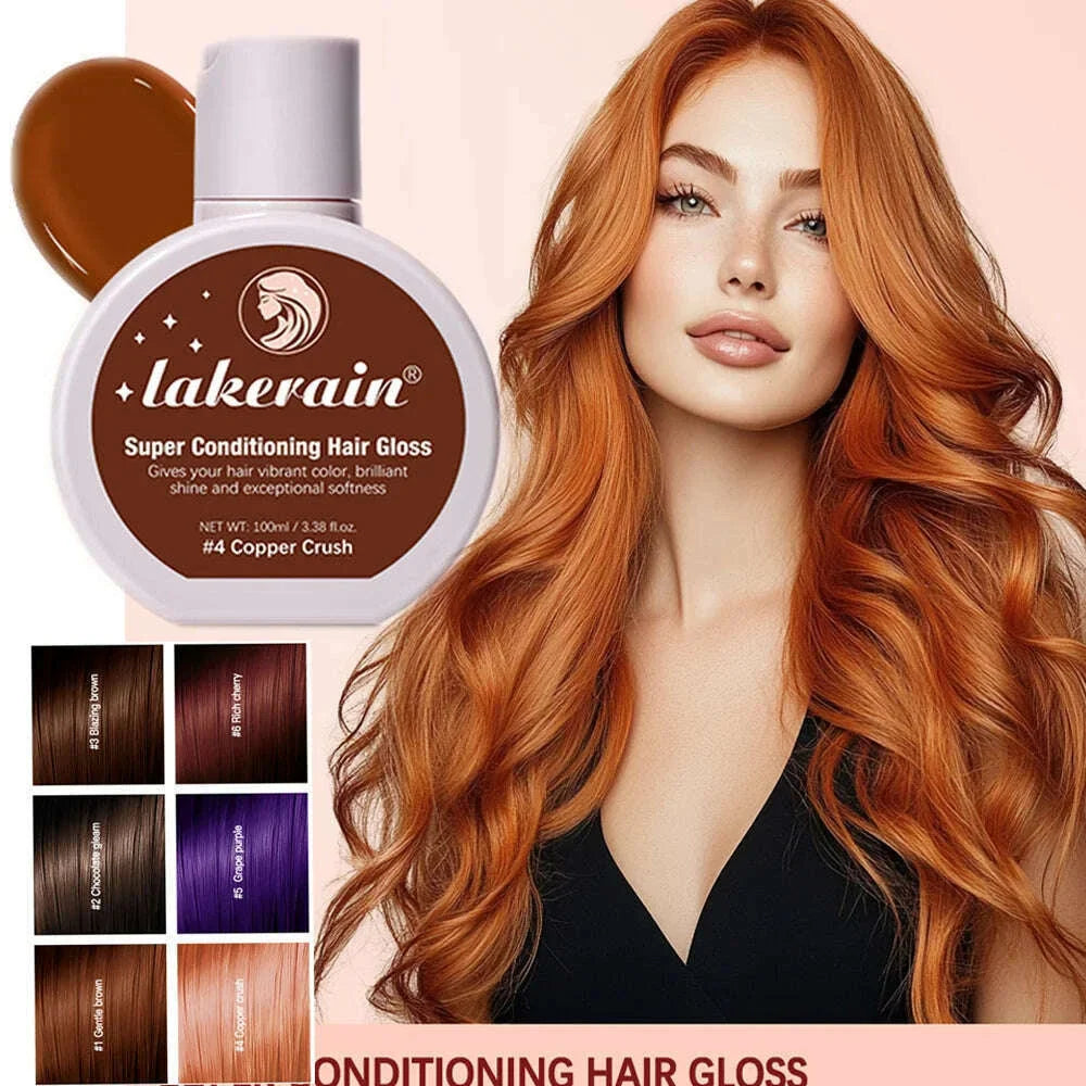 Hair Glaze Super Gloss Color Conditioning Gloss Rinse Out Semi-Permanent Hair Gloss that Enhances Color Nourish and repair Easy