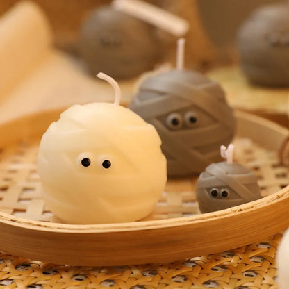 1pc Halloween Mummy Candle Handmade Scented Candle for Halloween Decoration, Holiday Party and Home Decoration, Halloween Gift