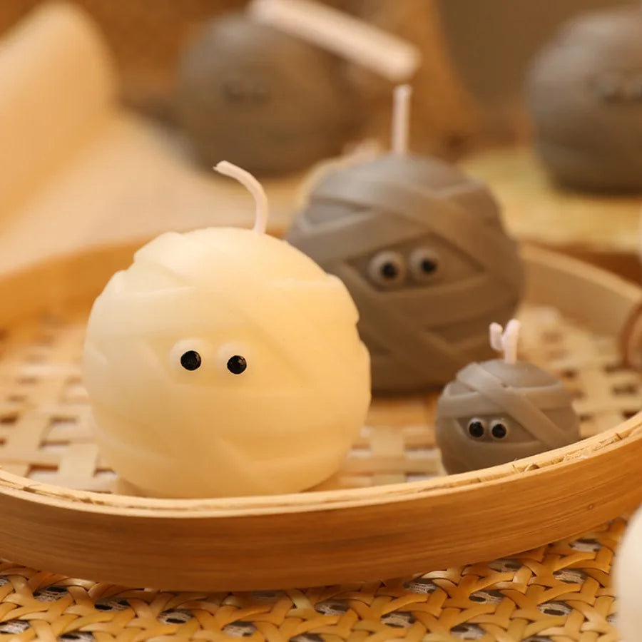 1pc Halloween Mummy Candle Handmade Scented Candle for Halloween Decoration, Holiday Party and Home Decoration, Halloween Gift