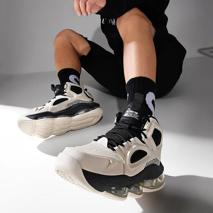 Men's Basketball Shoes Breathable Cushioning Non-Slip Wearable Runing Shoes Gym Training Athletic Basketball Sneakers for Women