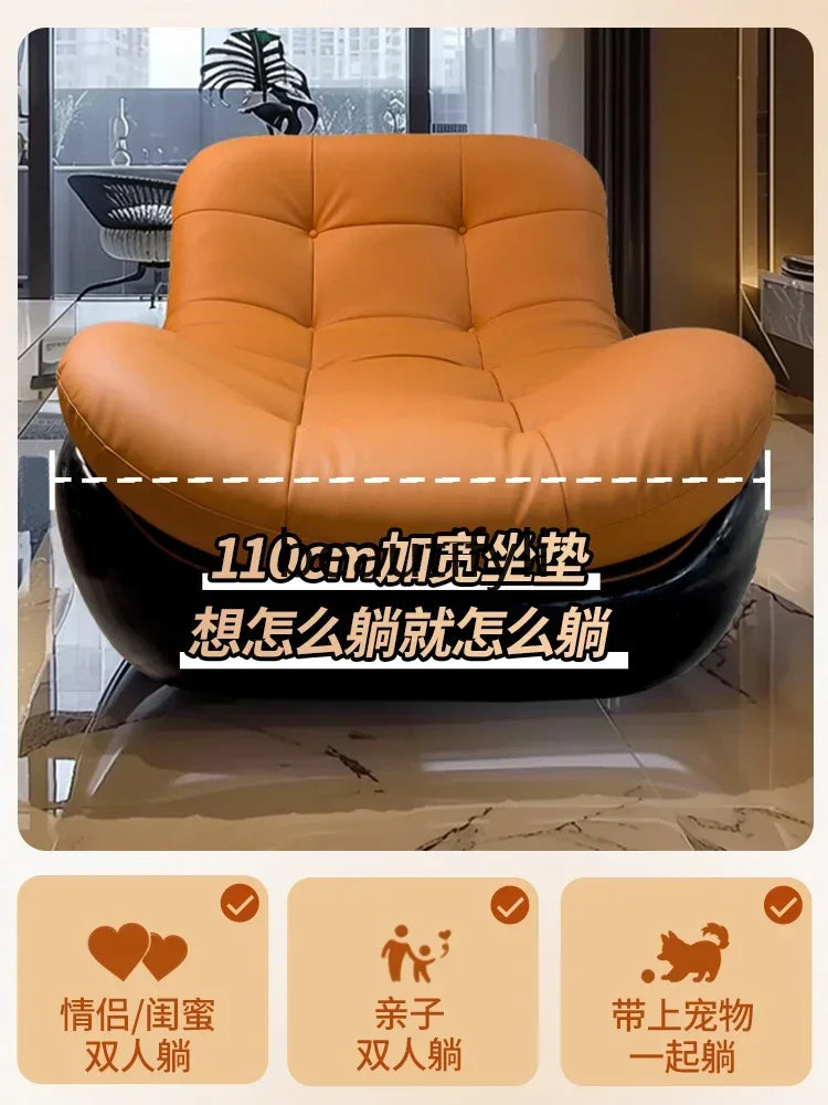 C Medieval reclining sofa chair study balcony villa leisure single retro lazy sofa