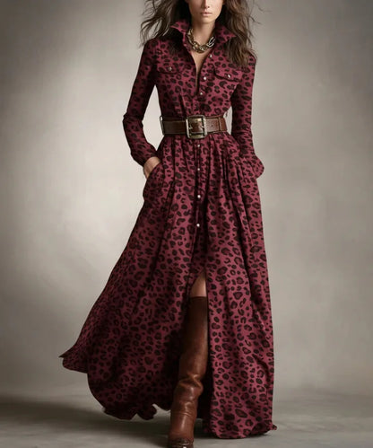 Plaid with Belt Retro Long Dress Lapel Button Irregular A Line Skirts Long Sleeve Casual Women's Dresses Autumn Elegant Clothes