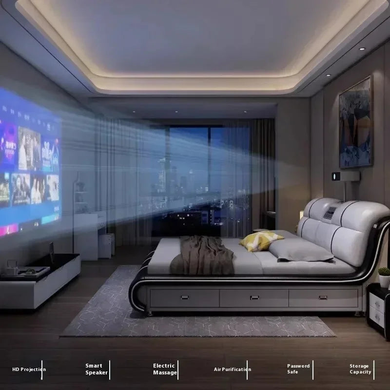 Fancy Wooden Queen Bed Adults Drawer Double Children Queen Bed Full Size Luxury Cama De Lujo Para Dormitorio Set Home...