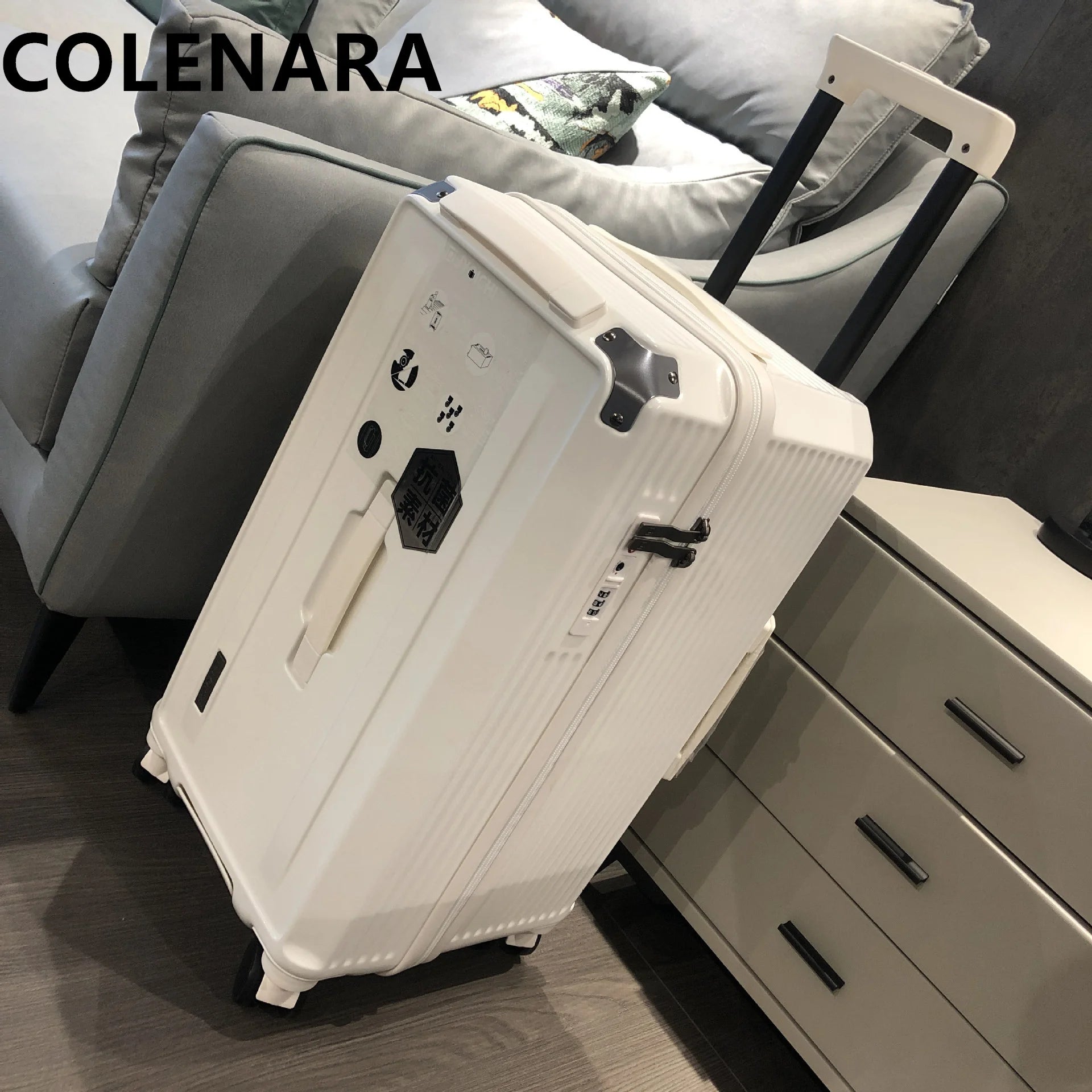 COLENARA High Quality Luggage 28"30" Large Capacity Trolley Case 22"26 ABS+PC Cart Type Duffel Bag 32"34 Inch Travel Suitcase