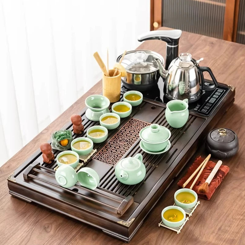 Kung Fu Hospitality Tea Tray Decorative Serving Rectangle Vintage Tea Tray Living Room Ceremony Bandejas Home...