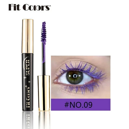 Colored Mascara Makeup 4D Silky Natural Long Eyelashes Mascara Waterproof Long-lasting Extension Thick Lasting Curling Mascara