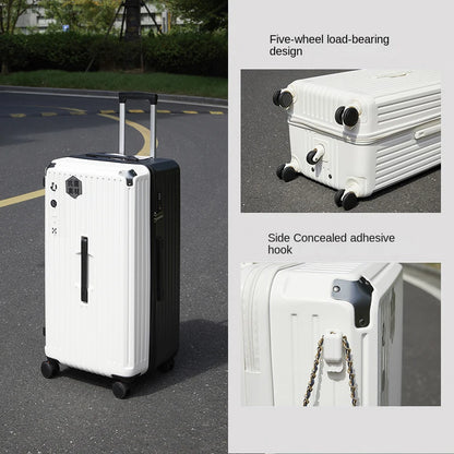 Suitcase 30" Large Capacity Luggage Men and Women Universal Five-wheeled Password Trolley Case Student Travel Luggage carrier