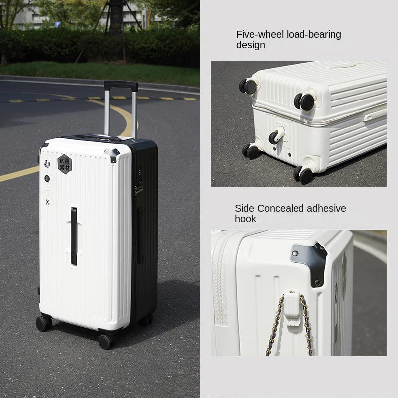 Suitcase 30" Large Capacity Luggage Men and Women Universal Five-wheeled Password Trolley Case Student Travel Luggage carrier
