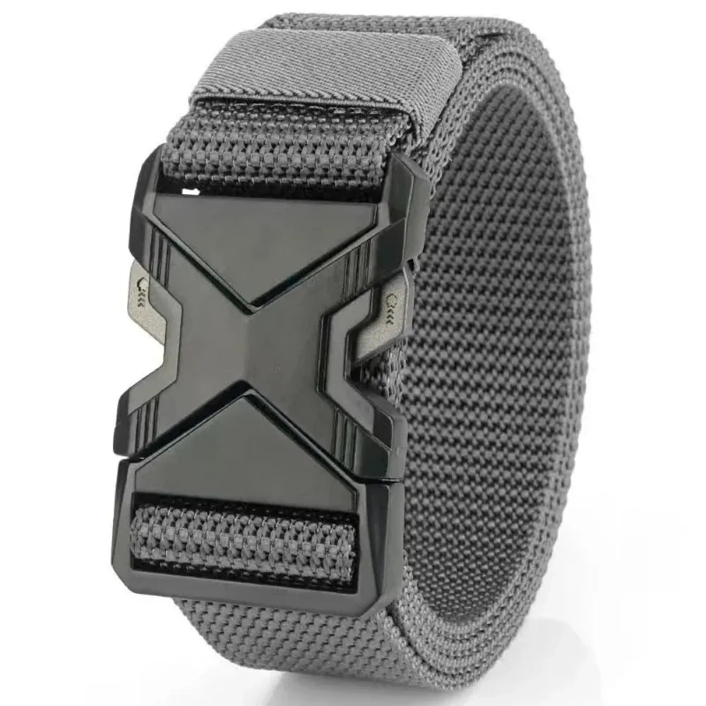 The New Men's 125cm Buckle Belt Nylon Braided Lightweight Breathable Daily Commuter Men's Belt
