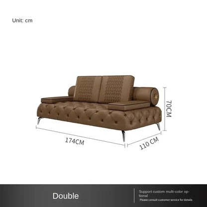 Armrest Large Filler Sofas European Brown Wood Modern Floor Salon Couch Recliner Luxury Nordic Divano Soggiorno Home Furniture - Kimlud
