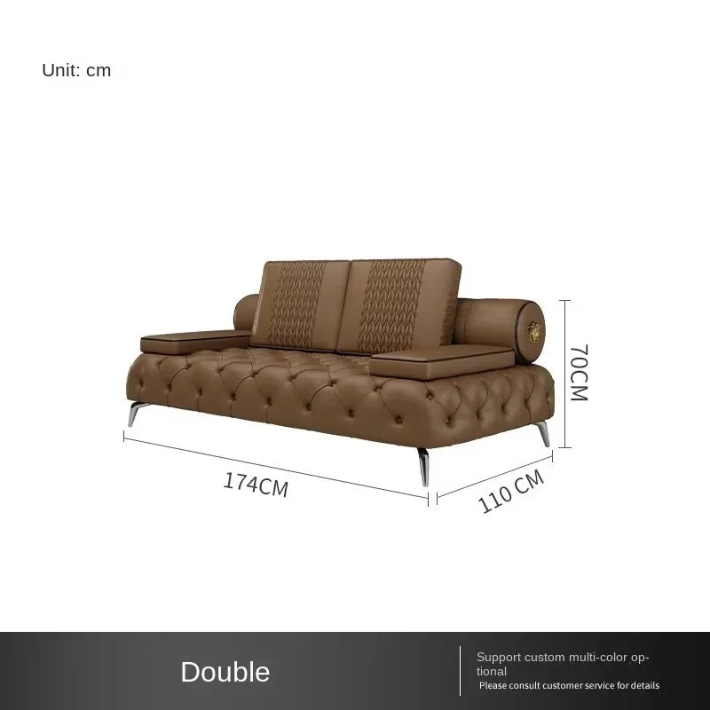 Armrest Large Filler Sofas European Brown Wood Modern Floor Salon Couch Recliner Luxury Nordic Divano Soggiorno Home Furniture - Kimlud