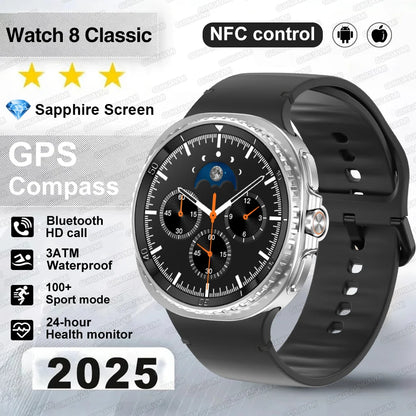 Watch 8 Ultra Classic GPS SmartWatch Compass NFC Men AMOLED Call Chat GPT Watches 3ATM Waterproof Sports Fitness Ms. Smartwatch