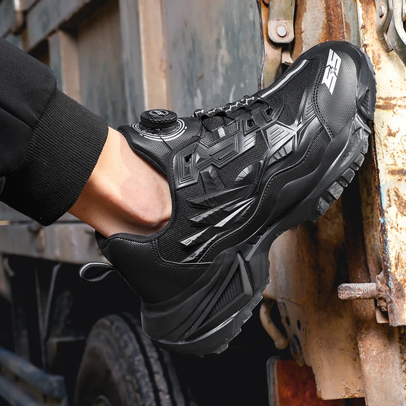 Men's Military Tactical Boots Army Boots Men Side Zipper Military Boots Men Anti-Slip Ankle Boots Work Safety Shoes Hiking Shoe