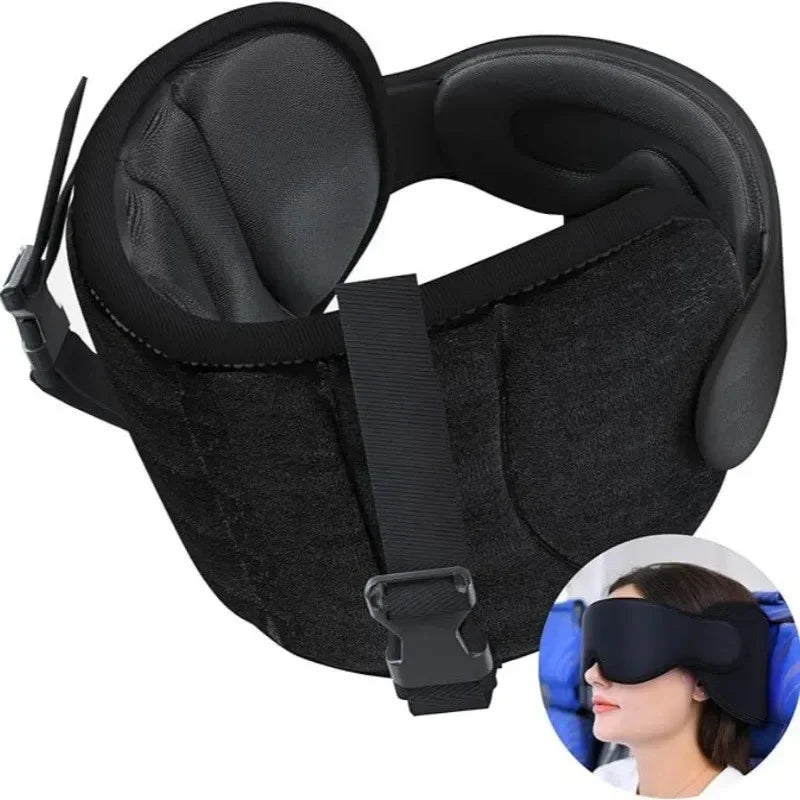 3D Sleep Eye Mask 100% Blackout Sleeping Mask Zero Eye Pressure Adjustable Eye Cover Sleep Aid Travel Neck Pillow With Eye Mask