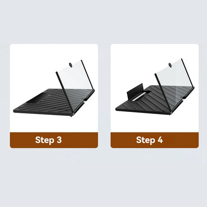 【ABUP】20 Inch Screen Magnifier 3D HD Phone Magnification Projector Screen Magnification Compatible with All Smartphones,Black