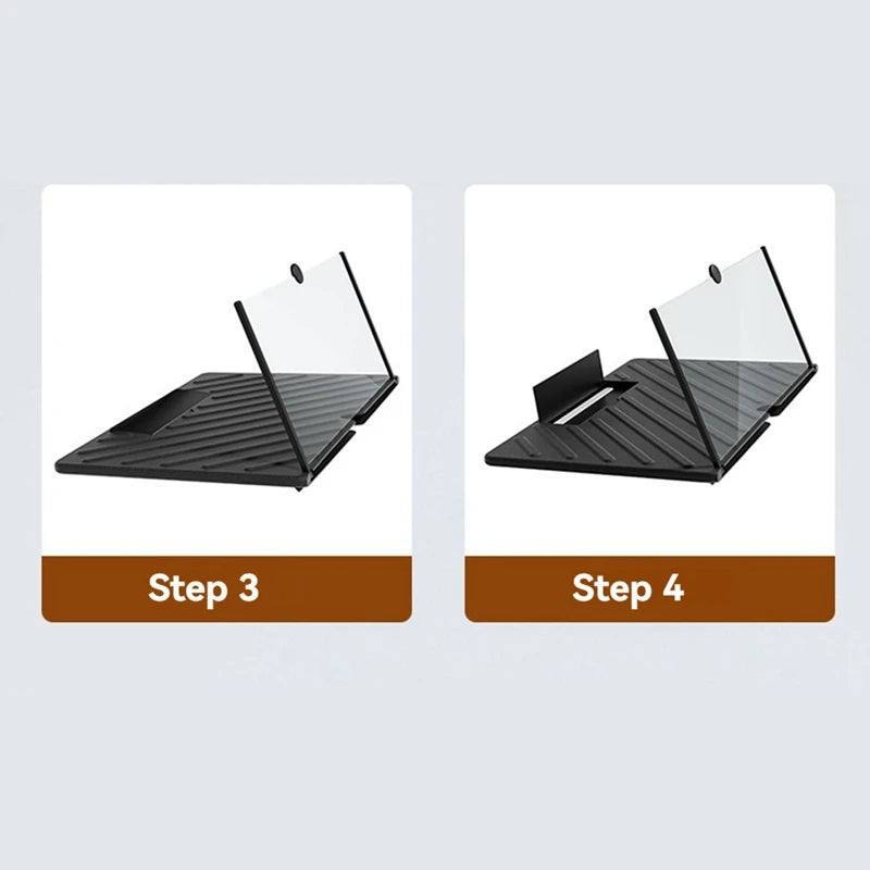 【ABUP】20 Inch Screen Magnifier 3D HD Phone Magnification Projector Screen Magnification Compatible with All Smartphones,Black