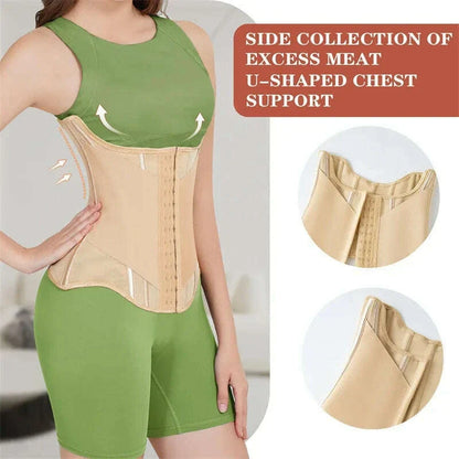 MiiOW U-shaped Waist Trainer Corset Women Shapers Breast Lifted Waist Trainer Steel Bone Slimming Breathable Women's Shapewear