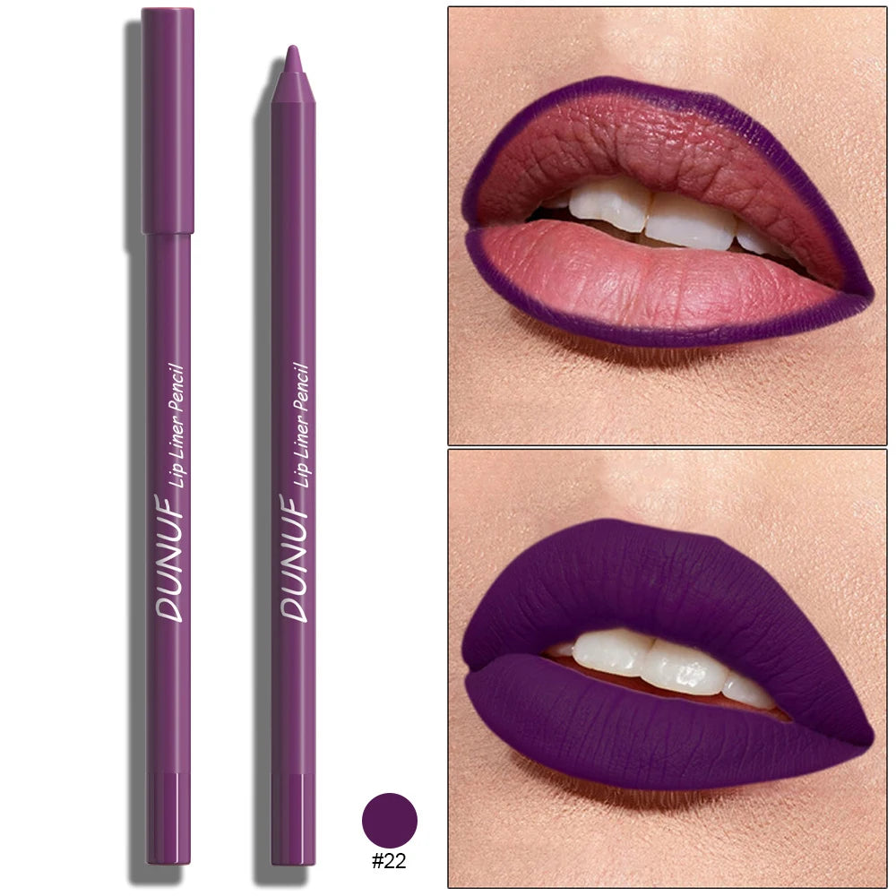 Sexy Red Matte Lipstick Pencil Nude Brown Lip Liner Pencil Contour Tint Makeup Waterproof Rose Pink Crayon Lipliner Pen...