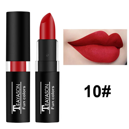 Punk Dark Wine Red Lipsticks Waterproof Easy To Color Makeup Sexy Red Lipstick Matte White Black Lip Gloss Facial Body...