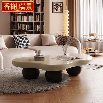 Black Modern Side Table Round Organizer Minimalist Unique Coffee Tables Premium Nordic Tavolino Da Salotto Home Furniture - Kimlud