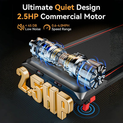 Bestgod Folding Electric Treadmill Walking Pad 8 km/h, 2.5HP, Wide Running Belt 40 cm, Remote Control and LCD Display -...