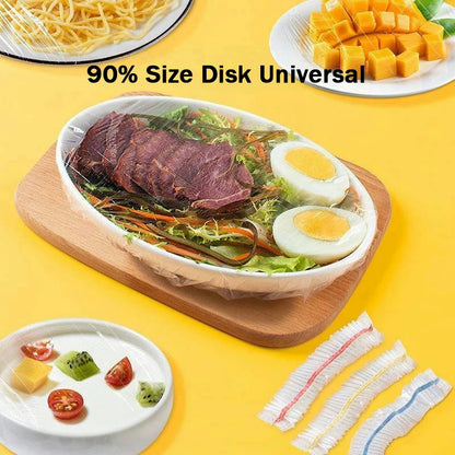 Plastic Food Cover Bags Food Grade Fresh-keeping Transparent Packaging Bag Reusable Wrap Kitchen Disposable Colorful Cling Film