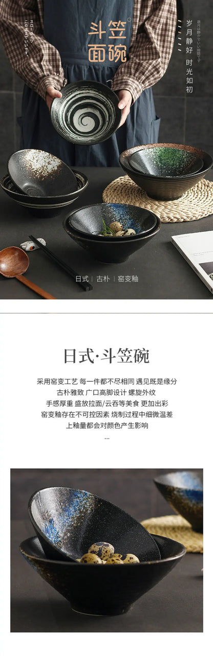 Ramen Bowl Japanese Tableware Noodle Ceramic Soup Tableware | Kimlud Premium Table