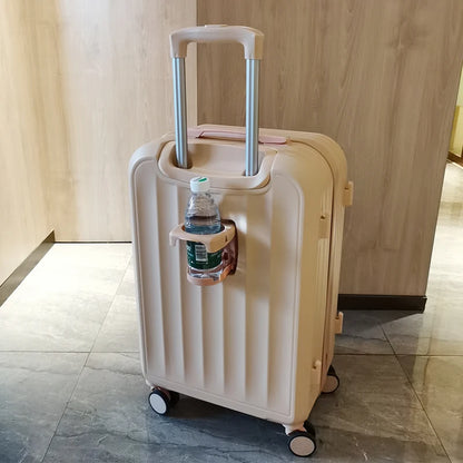 Large Capacity Suitcase Lightweight Suitcase Set 20 Inch Carry on Cabin Suitcase Trolley Luggage with Cup Holder