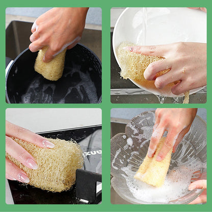 Natural Loofah Dishwashing Cloth, Loofah Sponge Scrubber, Loofah Sponge Scrubber, Scouring Pad, Loofah Brush Pot Brush