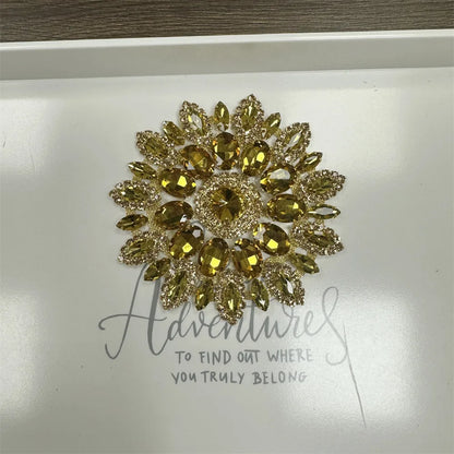 1PCS rhinestone round crystal jewelry wedding appliques for dresses | Kimlud Budget Friendly Dress