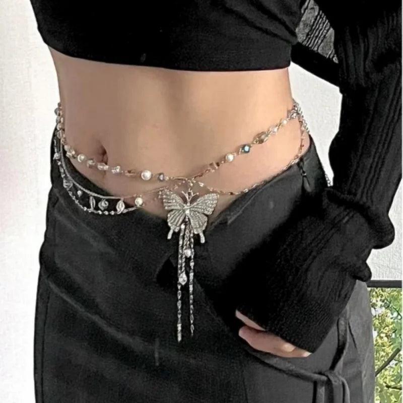 Ethnic Style Waist Chain Accessories Bohemia Versatile Belt Women's Dress High-end Waistband Retro Metal Star Sun Belly Chain - Kimlud