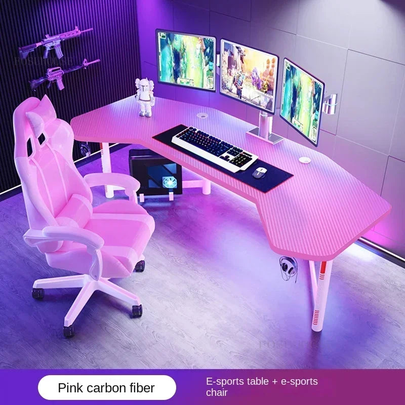 Household Desktop Computer Desks Office Furniture Simple Professional Gaming Table Multi-functional E-sports Table and Chair Set