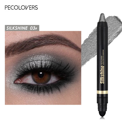 Metallic Glitter Eyeshadow Stick Matte Waterproof Shimmer Lying Silkworm Long Lasting High Gloss Pearlescent Eyeshadow Pen