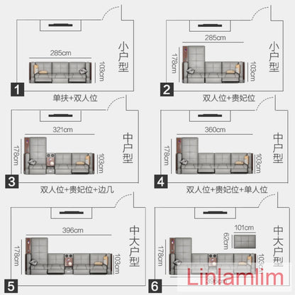 Beautify Your Living Room with Linlamlim Italian Genuine Leather Sofa - Bluetooth Speaker, Adjustable Headrests and USB...