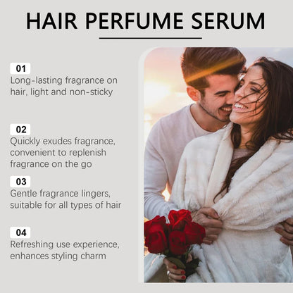 Vanilla Hair Perfume Serum Spray Long Lasting Fresh Fragrance Castor Oil Hair Care Essence For Dry Split Damaged Hair Smoothing