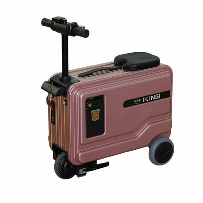 Deluxe Electric Scooter Luggage Children's Cabin Portable Smart Luggage Comfortable Seat Silver Trolley Multipurpose Bag...