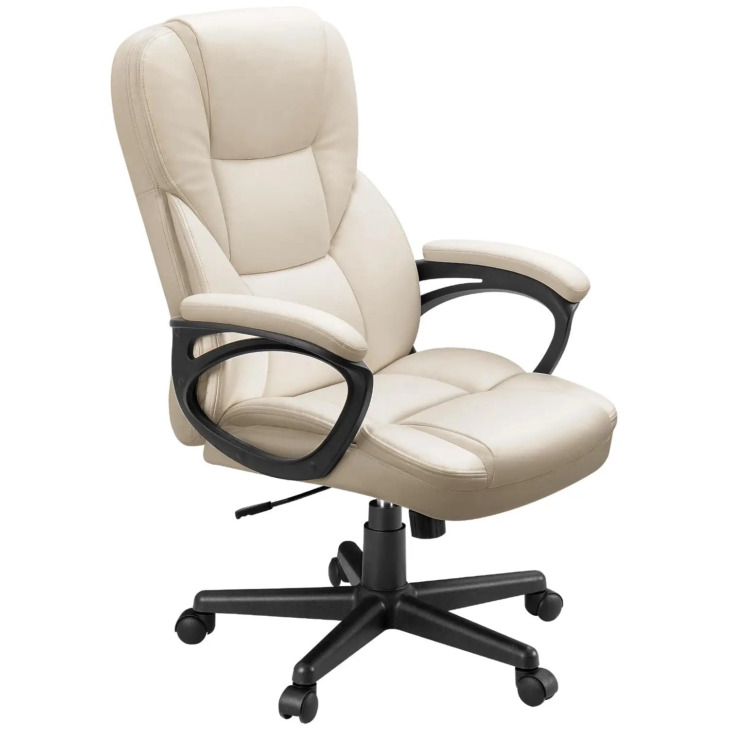 Office Executive Chair High Back Adjustable Managerial Home Desk Chair, Swivel Computer PU Leather Chair with,...
