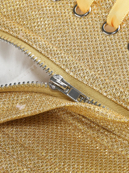 VC Christmas Dress Strapless Backless Red Structured Floral Embellished Mini Length Bodycon Celebrity Party Cocktail Dress