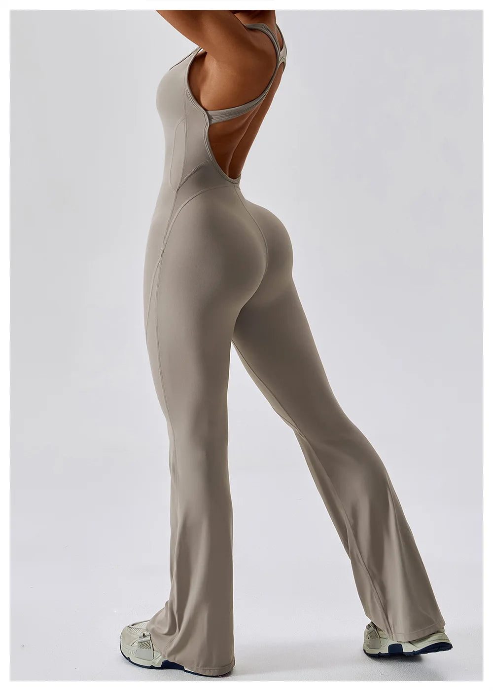 Solid Yoga Jumpsuit One Piece Outfit Fitness Bodysuit Workout Clothes for Women Sportwear Women Buttock lifting Set Activewear